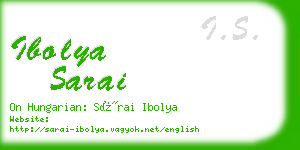 ibolya sarai business card